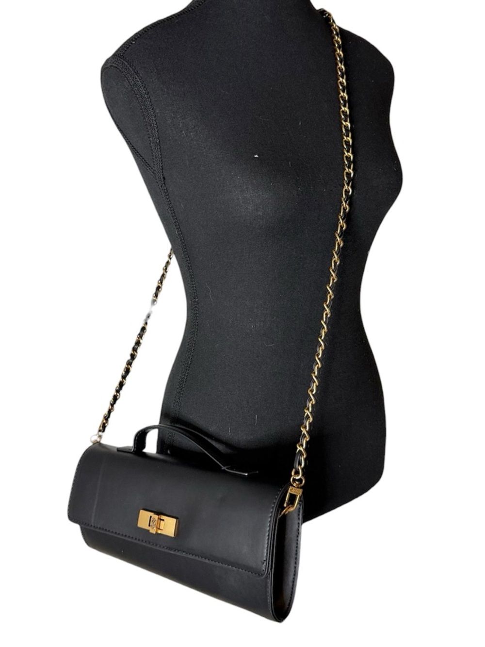 STEVE MADDEN New Black East West Crossbody Bag Clutch Convert Chain Turn Lock